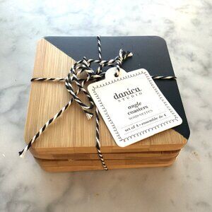 Danica Studio Dipped Angle Coaster Black & White